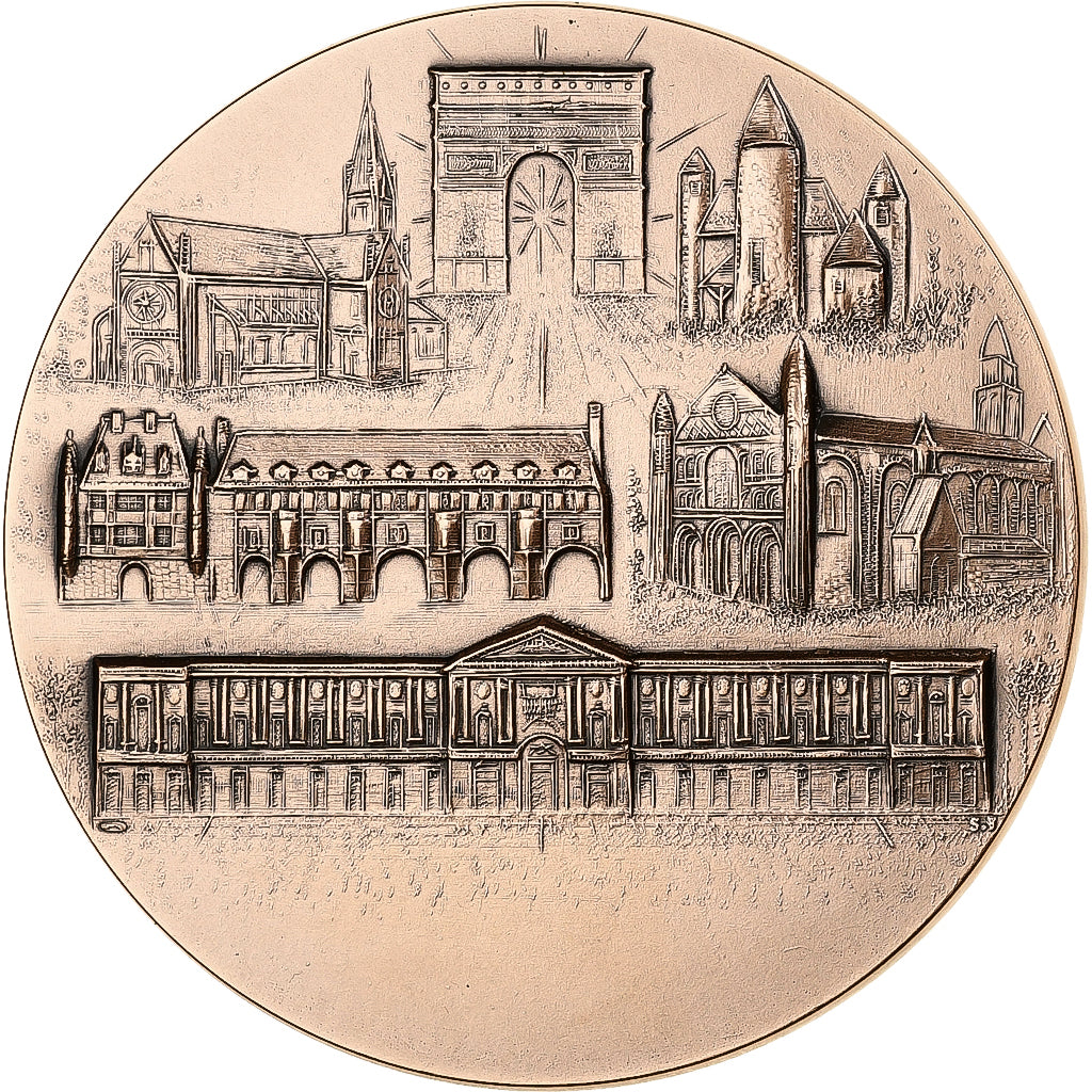Francia, medaglia, La France, Semeuse rayonnante, n.d., Bronzo, Bret, SPL-