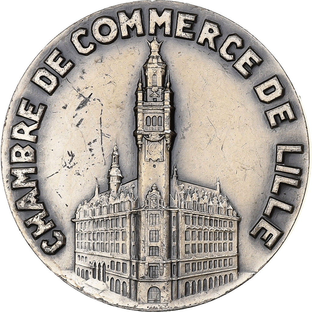 Francia, medaglia, Chambre de Commerce de Lille, 1966, Argento, Coin, SPL-