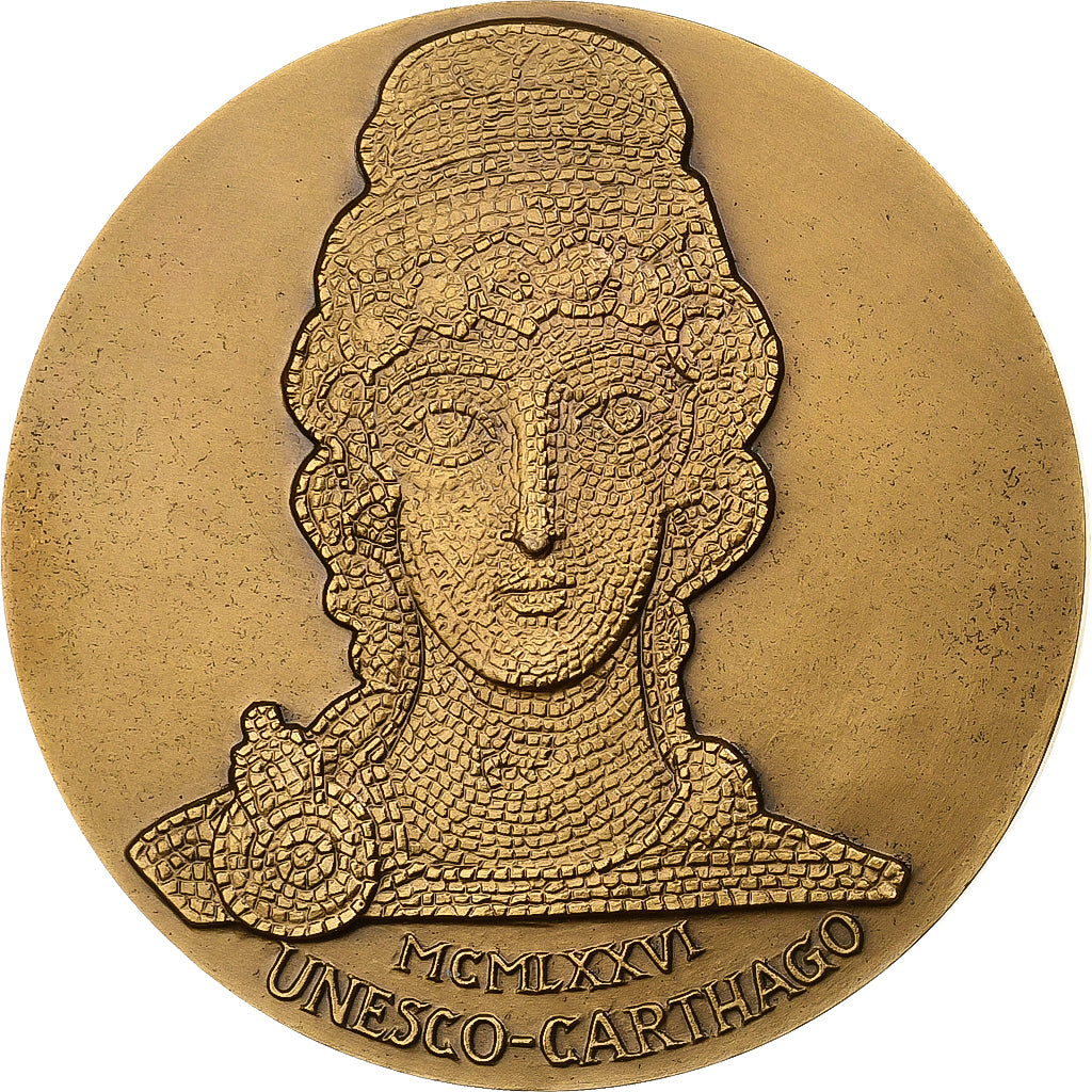 France, Medal, Unesco, Carthage, 1976, Bronze, Tschudin, MS(60-62)
