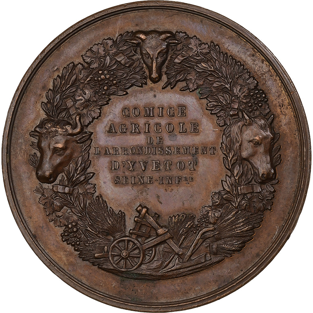 Frankreich, Medaille, Comice Agricole d'Yvetot, Seine Inférieure, n.d., Kupfer