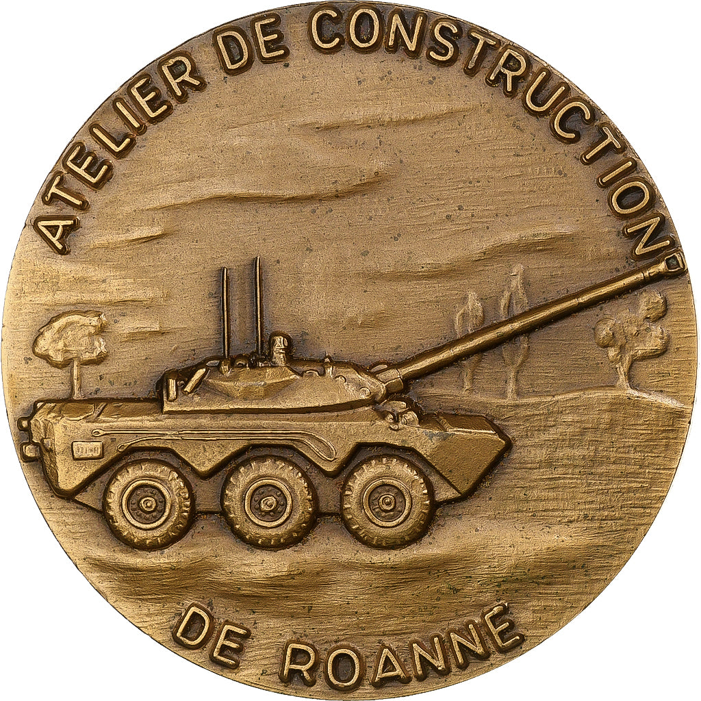 Francia, medaglia, Atelier de construction de Roanne, GIAT, 1982, Bronzo, SPL
