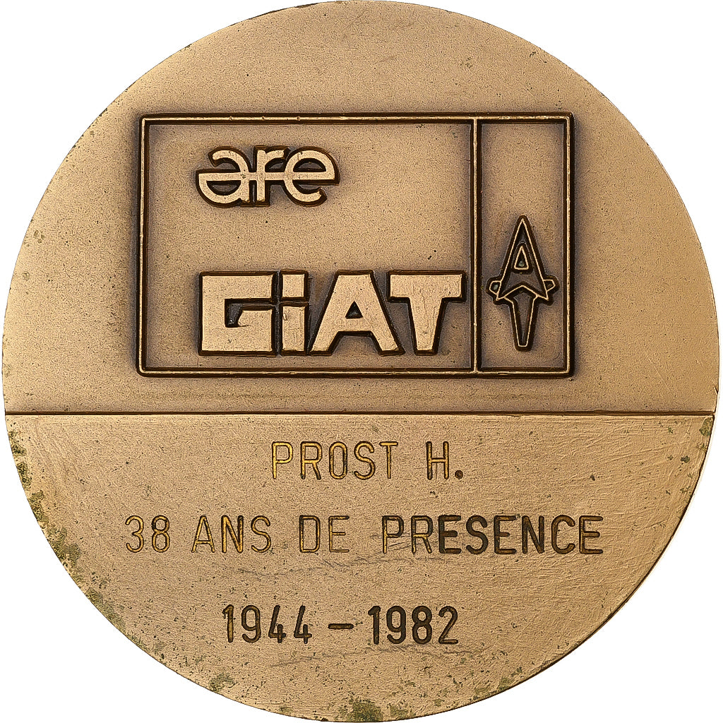 Francia, medaglia, Atelier de construction de Roanne, GIAT, 1982, Bronzo, SPL