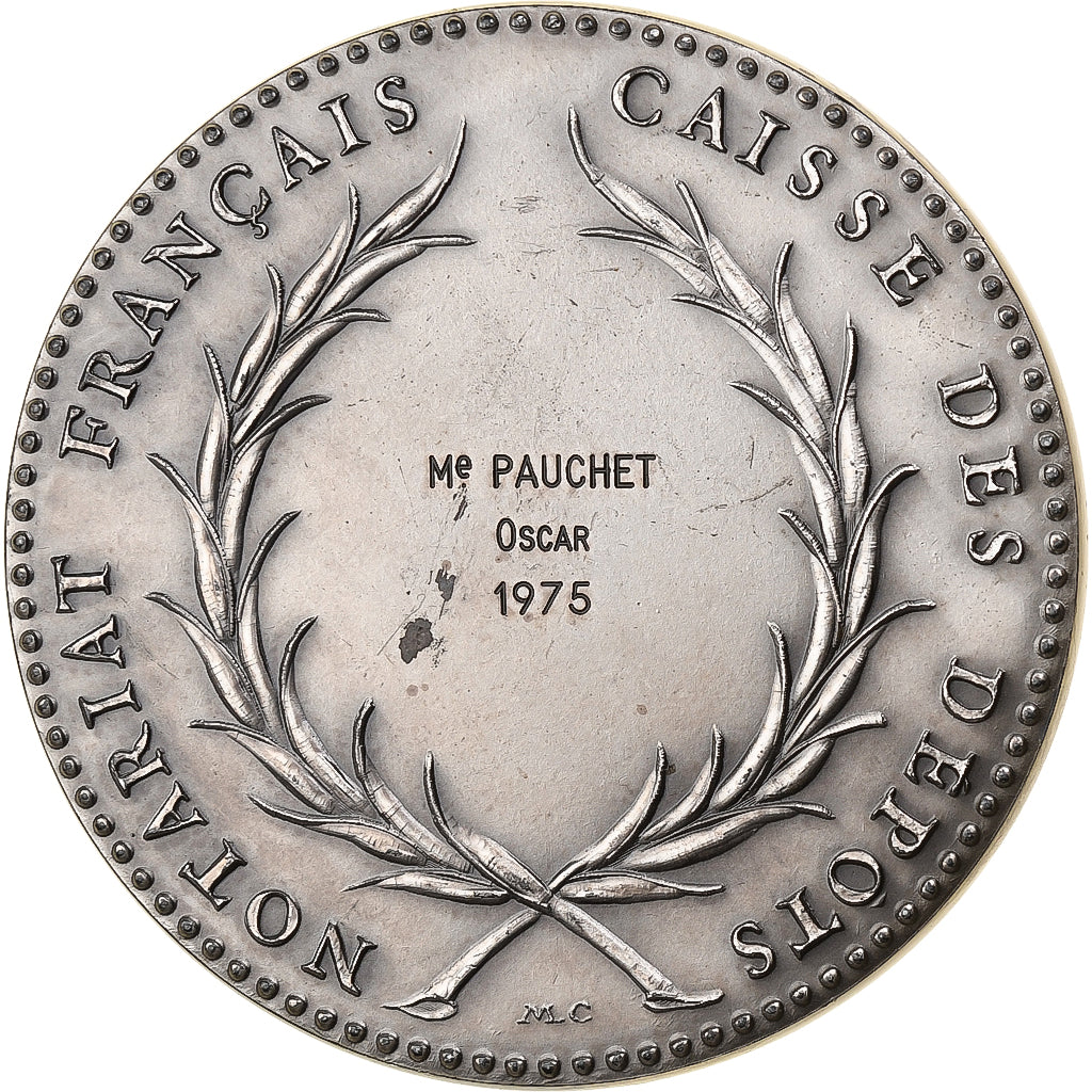 France, Medal, Notariat Français, Caisse des Dépôts, Jacques Cujas, 1975
