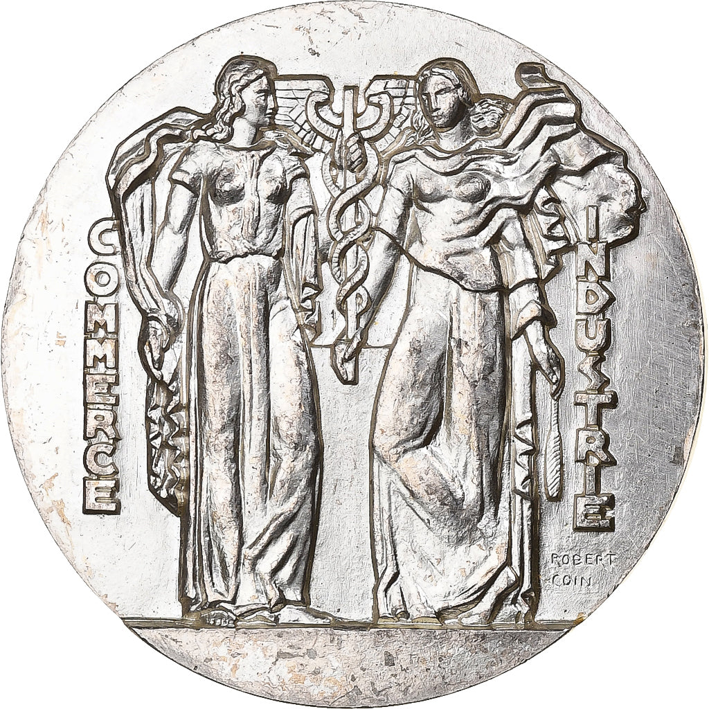 France, Medal, Chambre de Commerce de Lille, n.d., Silver, Coin, AU(55-58)