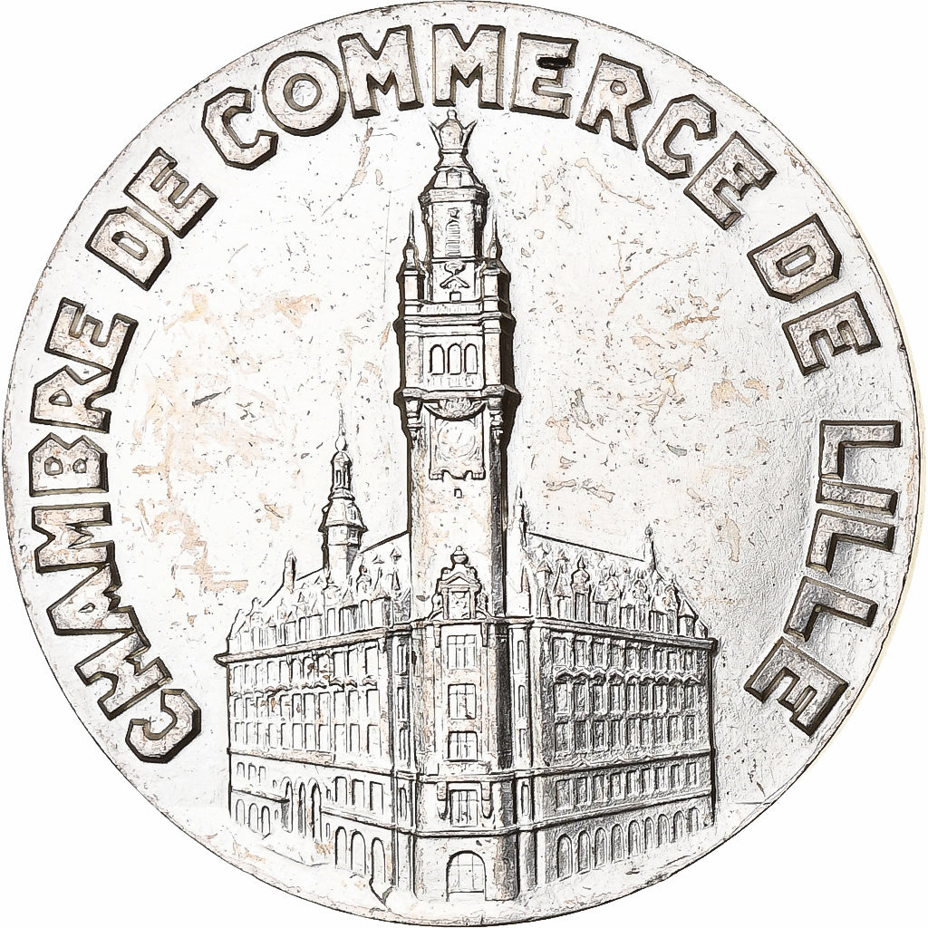 France, Medal, Chambre de Commerce de Lille, n.d., Silver, Coin, AU(55-58)