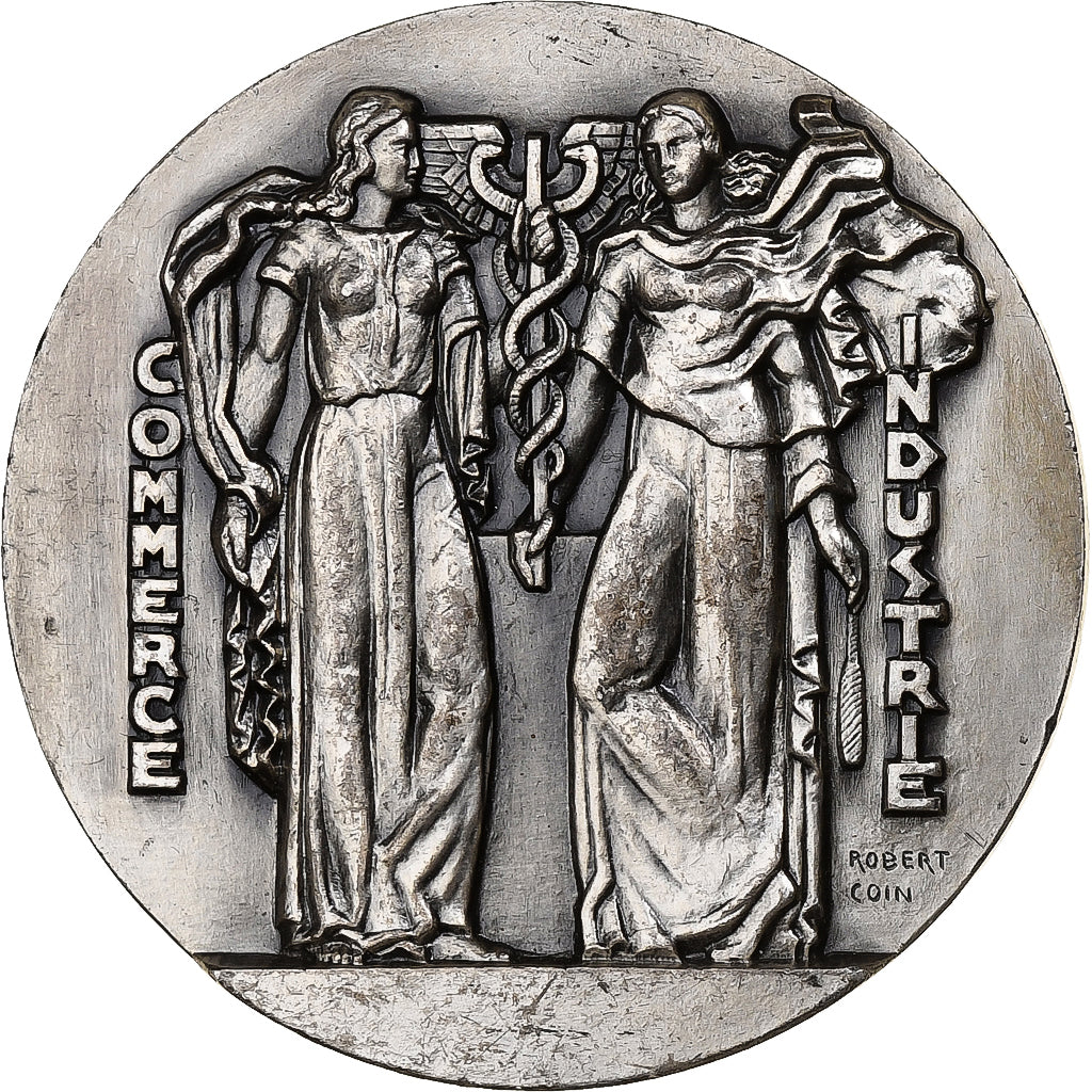 France, Medal, Chambre de Commerce de Lille, n.d., Silver, Coin, AU(55-58)