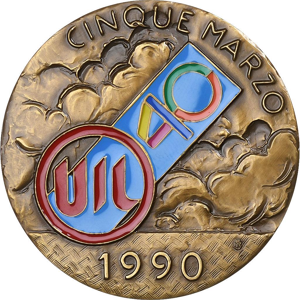 Italie, Médaille, Cinque Marzo, 1990, Bronze, SUP