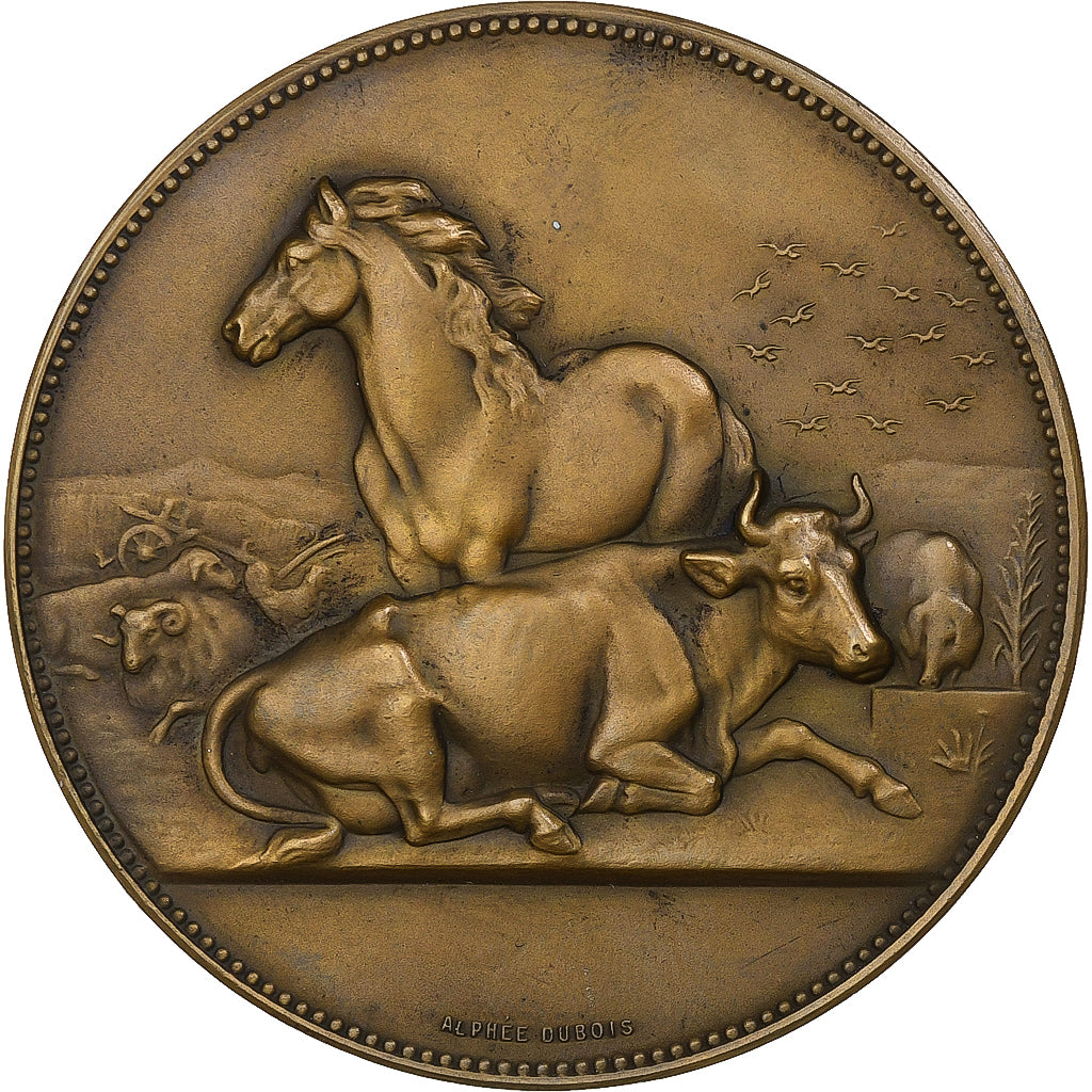 Francia, medalla, Agriculture, 1949, Bronce, Alphée Dubois, EBC