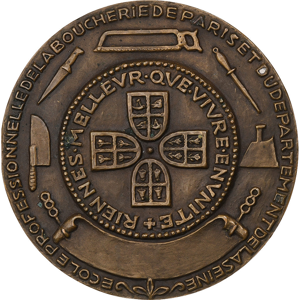França, medalha, École Professionnelle de la Boucherie, n.d., Bronze, Muller