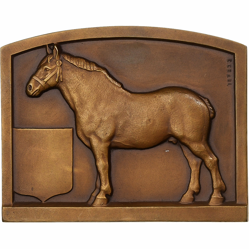 France, Plaquette, Horse, n.d., Bronze, Charl, MS(60-62)