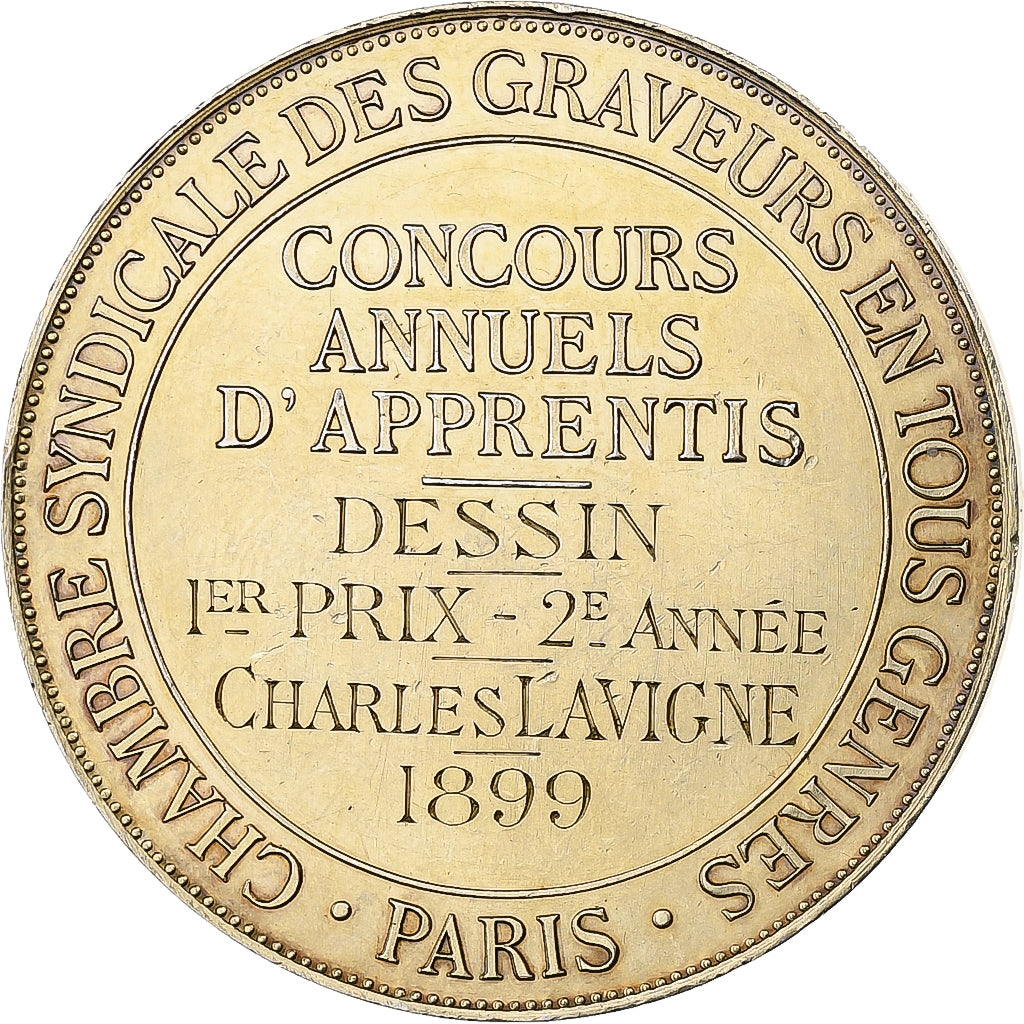 France, Medal, Chambre Syndicale des graveurs, Concours annuels d'Apprentis