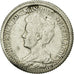 Coin, Netherlands, Wilhelmina I, 25 Cents, 1914, AU(55-58), Silver, KM:146