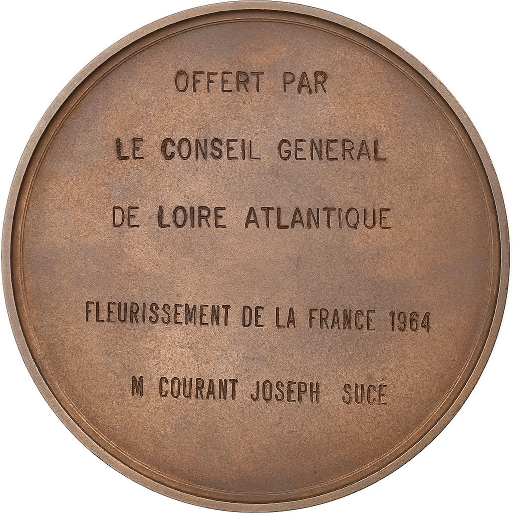 França, medalha, Fleurissement de la France, Loire-Atlantique, 1964, Bronze