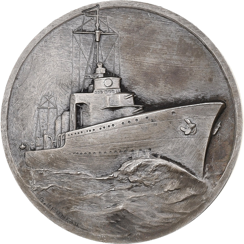 Frankreich, Medaille, Semaine de la Marine, 1939, Silvered bronze, Bruneau, VZ+