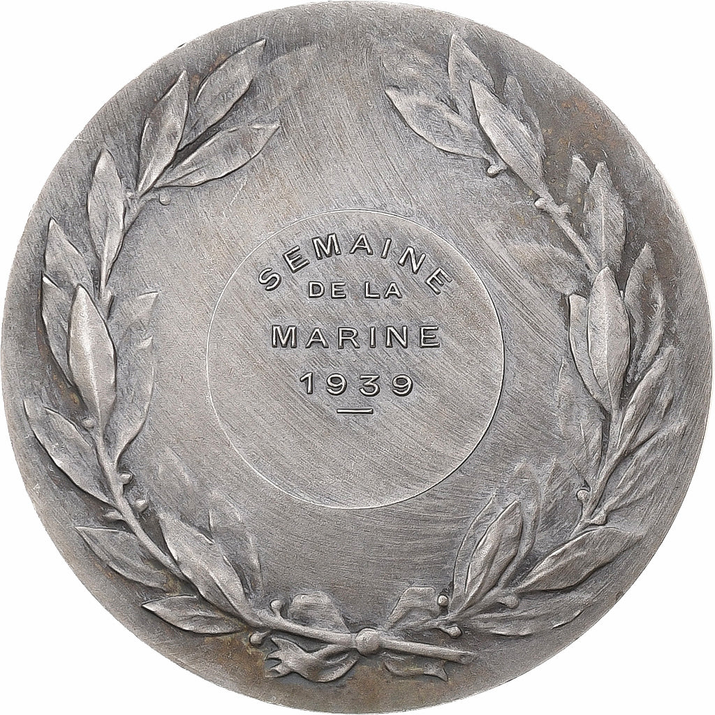 Frankreich, Medaille, Semaine de la Marine, 1939, Silvered bronze, Bruneau, VZ+
