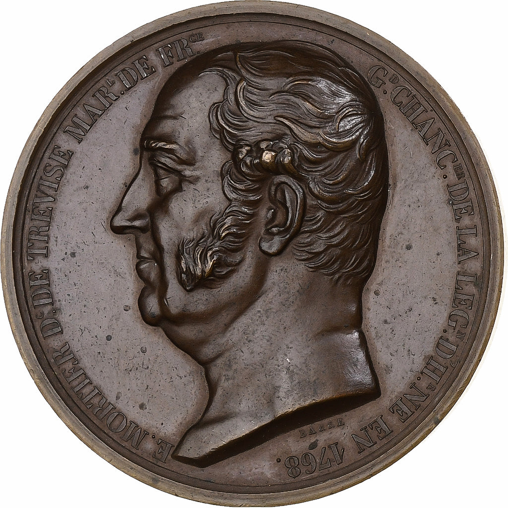 Francia, medalla, E. Mortier, Maréchal de France, Hommage funèbre, n.d.