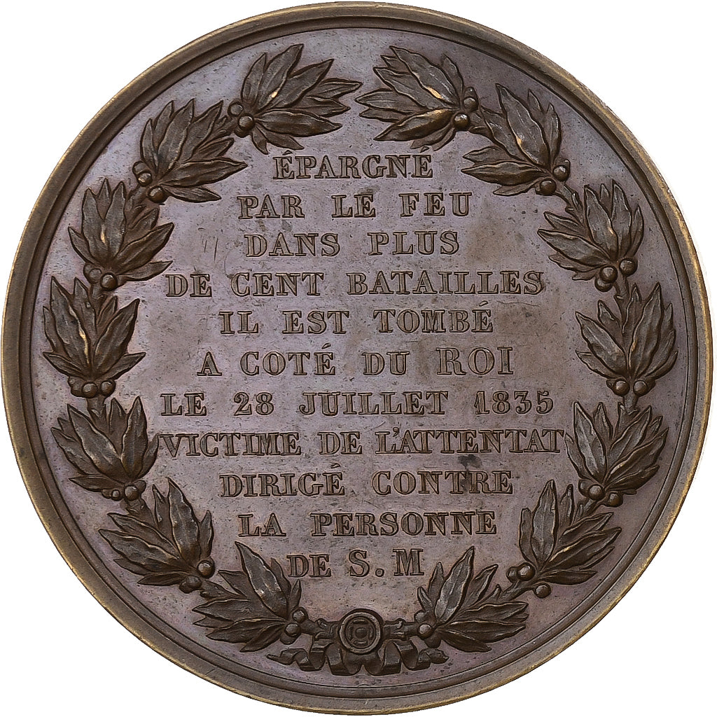Francia, medalla, E. Mortier, Maréchal de France, Hommage funèbre, n.d.