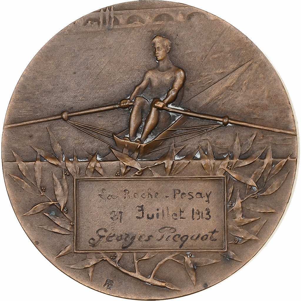 Francia, medalla, Sport, Aviron, 1913, Bronce, Baudichon, EBC