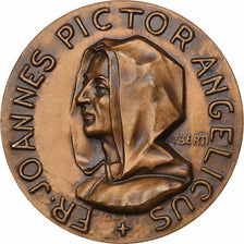 Italie, Médaille, 500è Anniversaire de la Mort de Fra Angelico, 1955, Bronze
