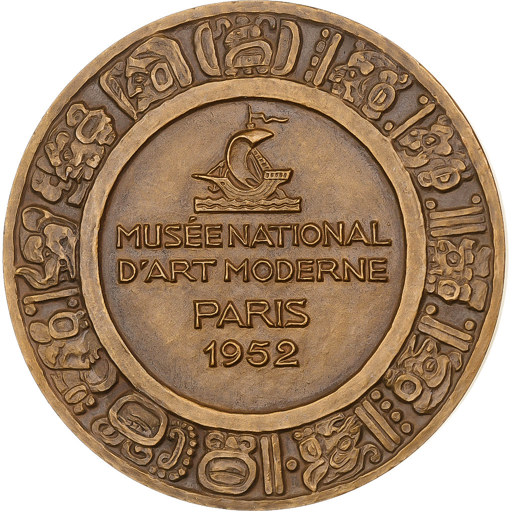 Frankrijk, Medaille, Exposition d'Art Mexicain, 1952, Bronzen, Muller, PR+