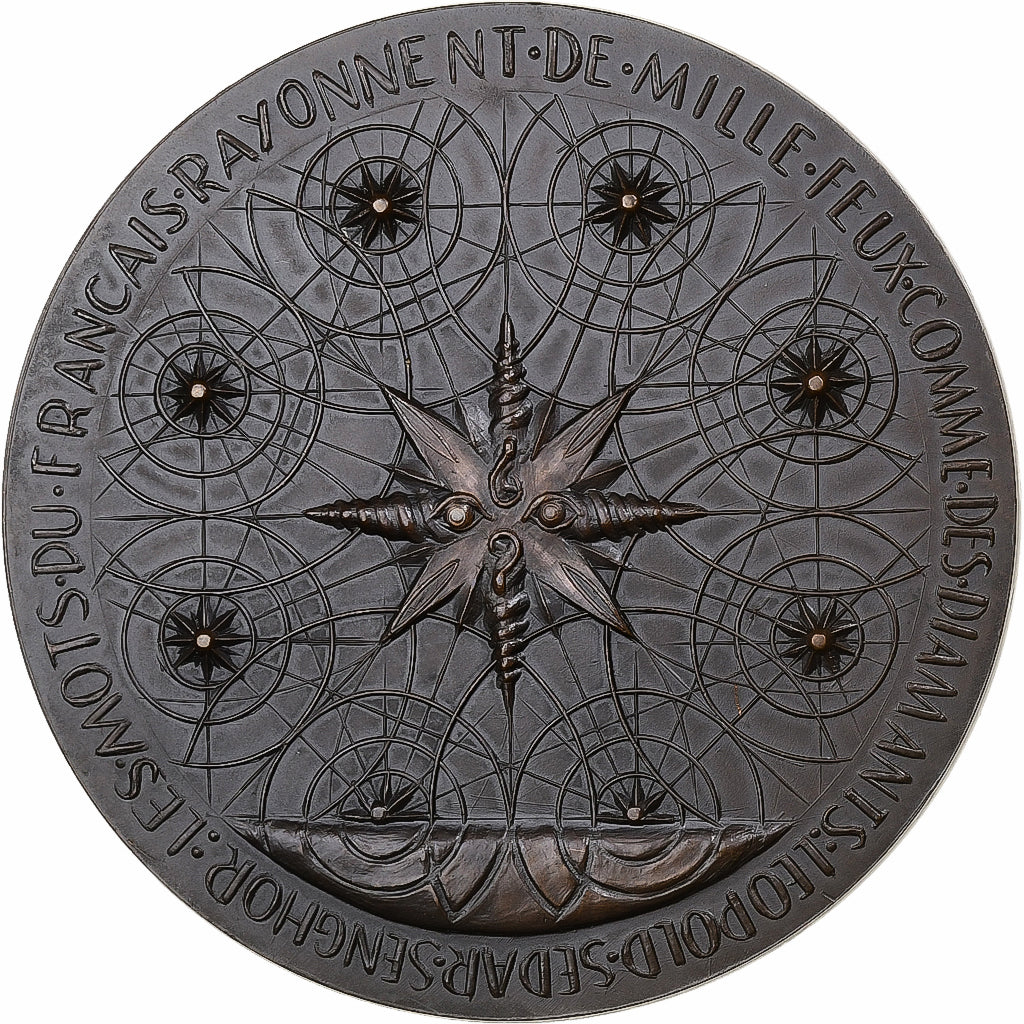 França, medalha, La francophonie, Léopold Sedar-Senghor, 1972, Bronze