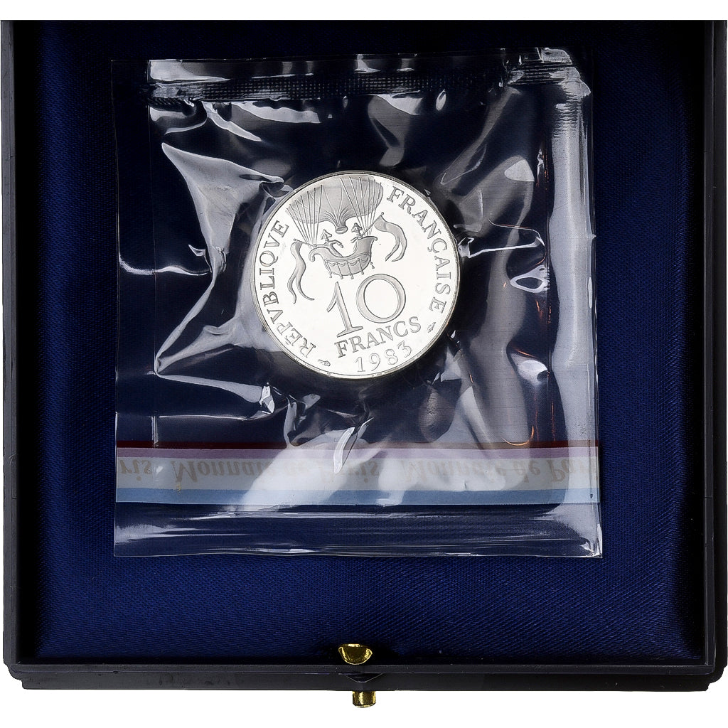 France, 10 Francs, Conquête de l'espace, 1983, Paris, Piéfort, Silver