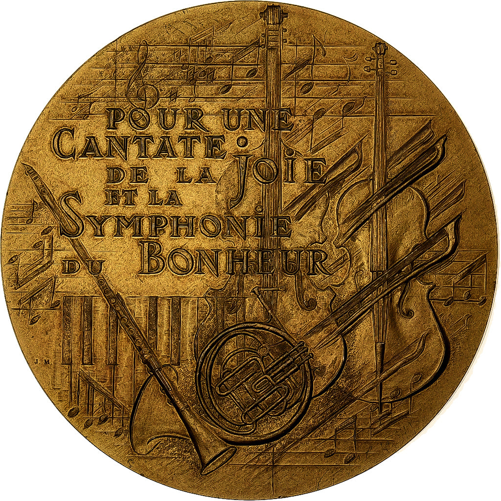 Francja, medal, Toute la Gamme de mes vœux, 1981, Bronze Florentin, Mauviel