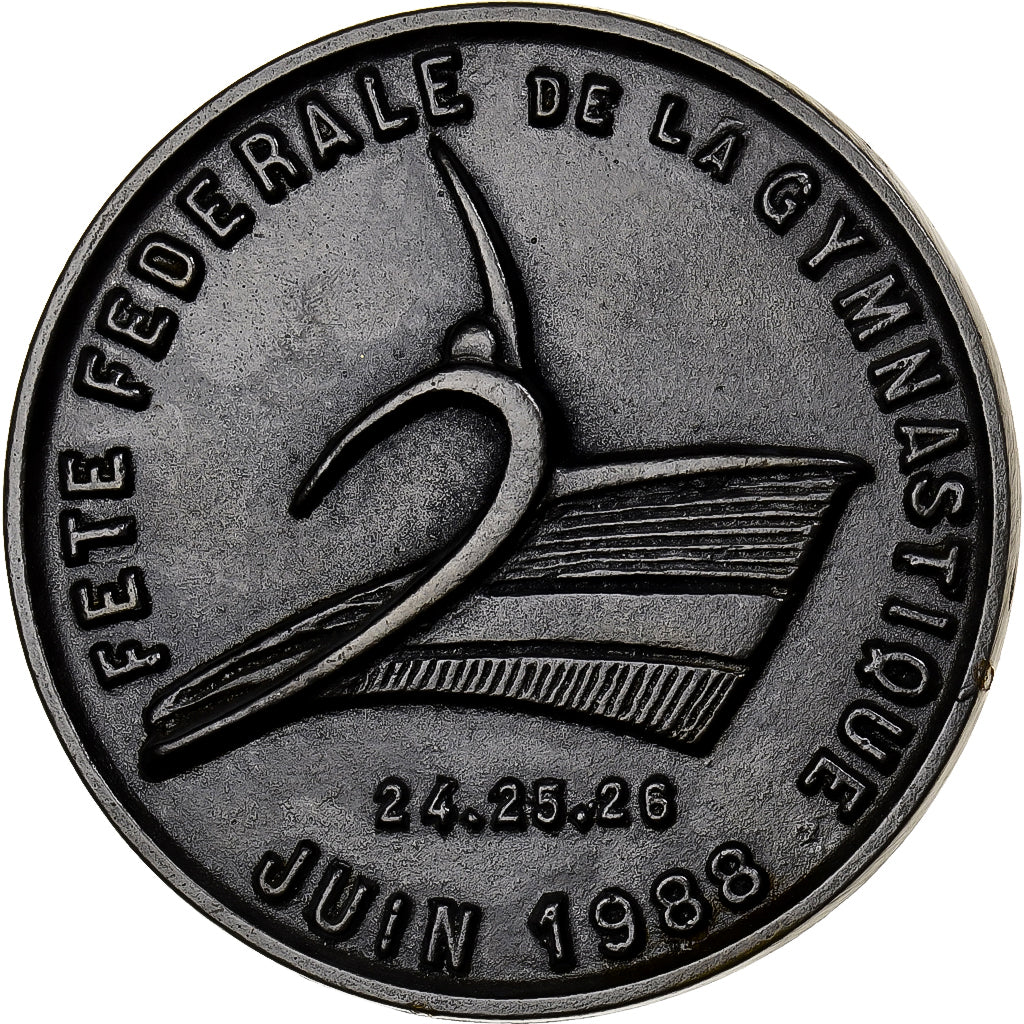 Francia, medalla, Fête Fédérale de la Gymnastique, Ardennes, 1988, Bronce