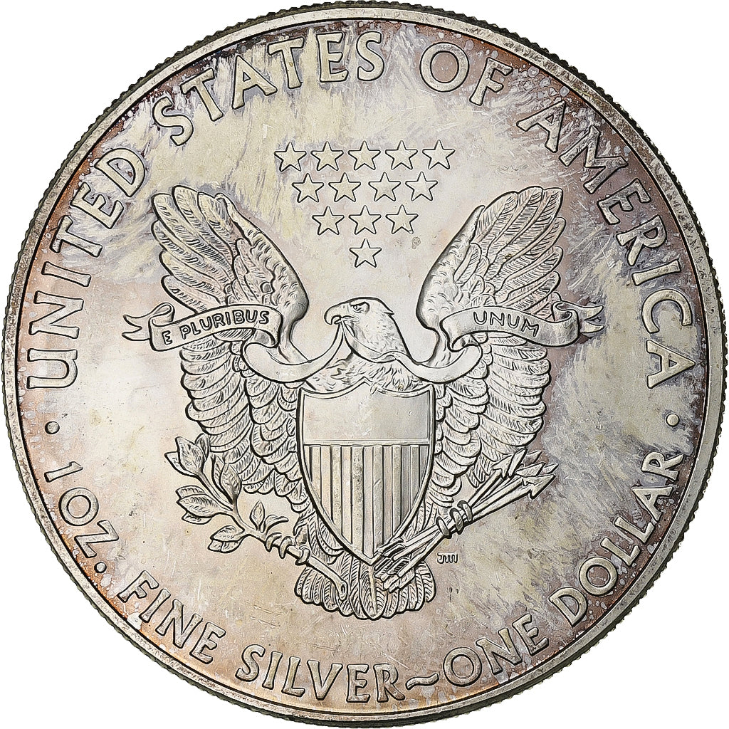 USA, 1 Dollar, 1 Oz, Silver Eagle, 2011, Philadelphia, Srebro, MS(60-62)
