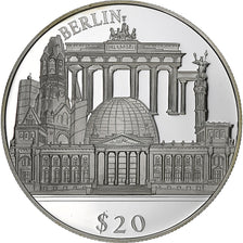 Liberia, 20 Dollars, Berlin, 2000, Proof, Silver, MS(64)