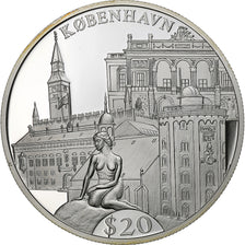 Liberia, 20 Dollars, Copenhague, 2000, Proof, Silver, MS(64)