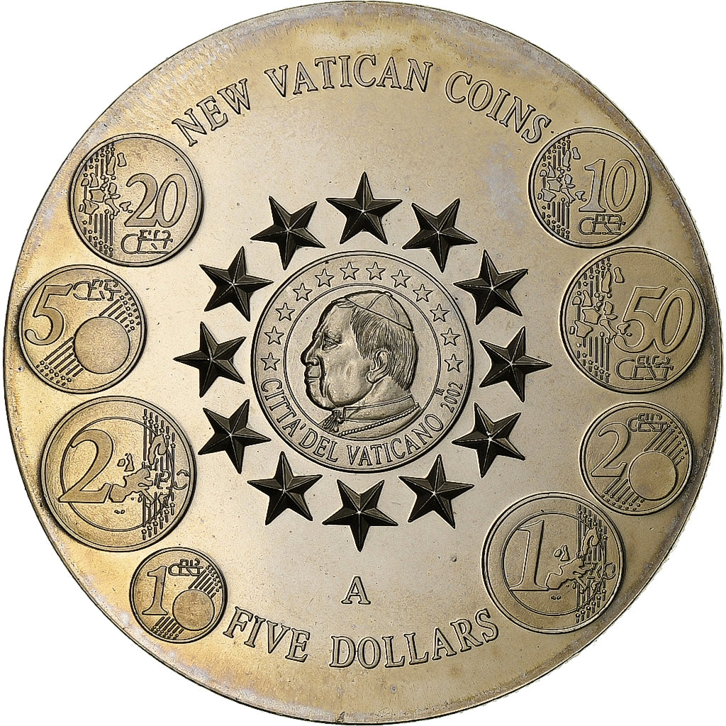 Liberia, 5 Dollars, New Vatican coins, 2004, Copper-nickel, MS(60-62)