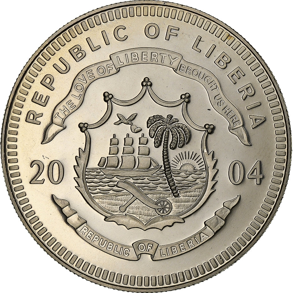 Liberia, 5 Dollars, New Vatican coins, 2004, Copper-nickel, MS(60-62)