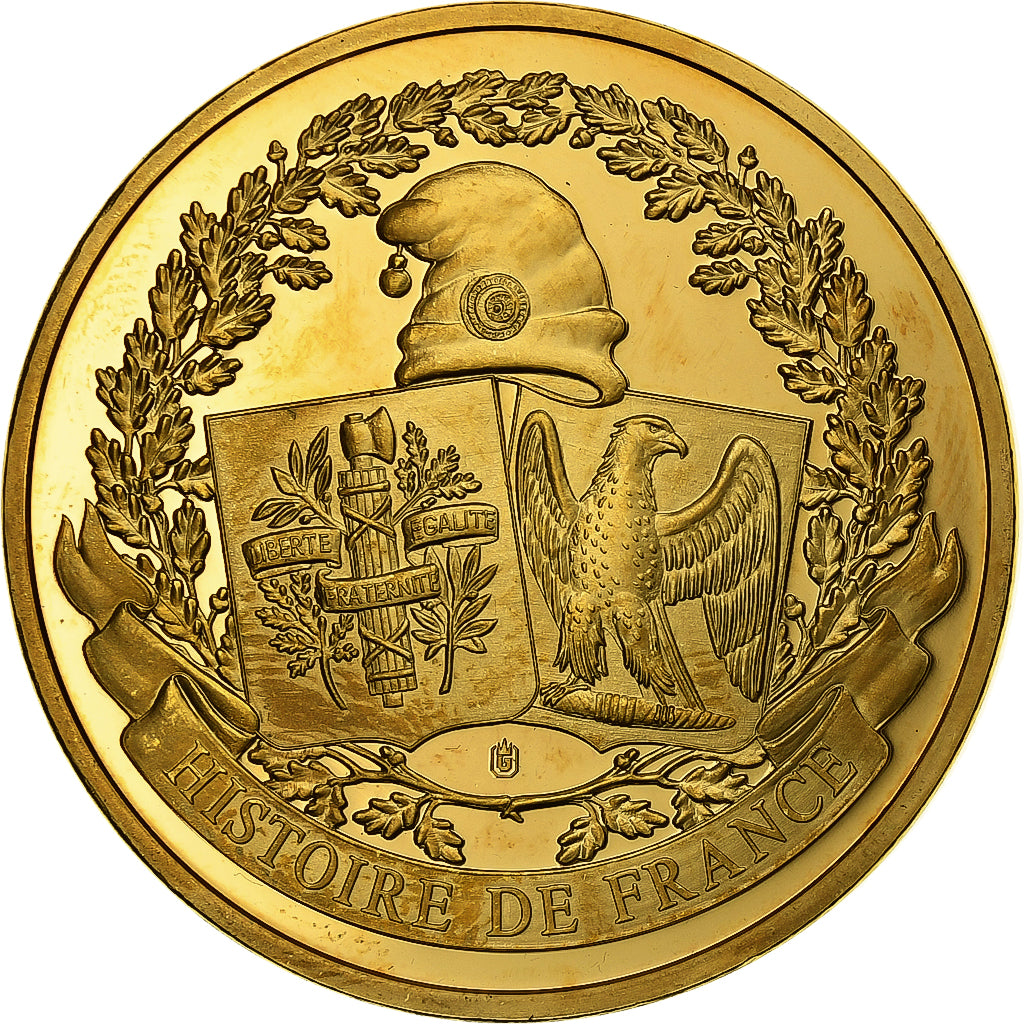Frankrijk, Medaille, Histoire de France, Jeanne d'Arc au Bucher, n.d., Copper