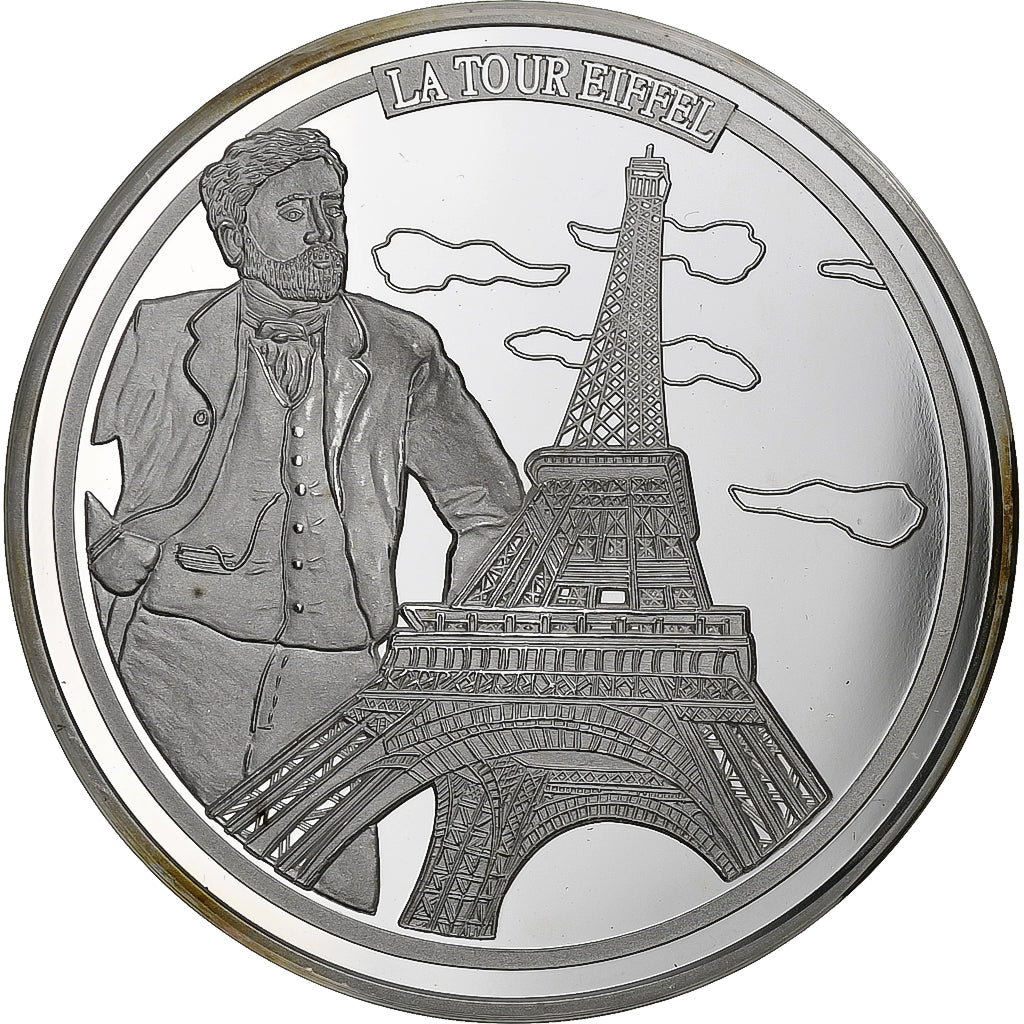 France, Medal, Monuments de Paris, La Tour Eiffel, n.d., Copper Plated Silver