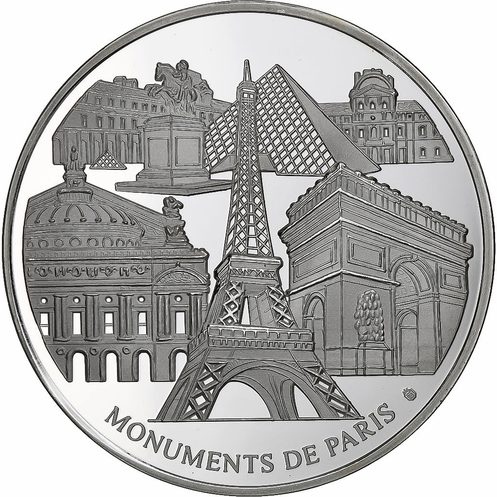 France, Medal, Monuments de Paris, La Tour Eiffel, n.d., Copper Plated Silver