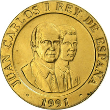 España, Juan Carlos I, 200 Pesetas, 1991, Madrid, Cobre - níquel, EBC+