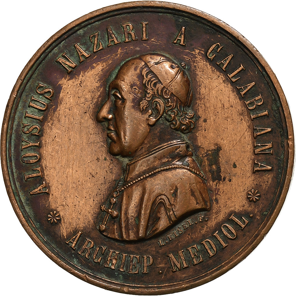 Italie, Médaille, Luigi Nazari di Calabaina, 1881, Bronze, TTB+