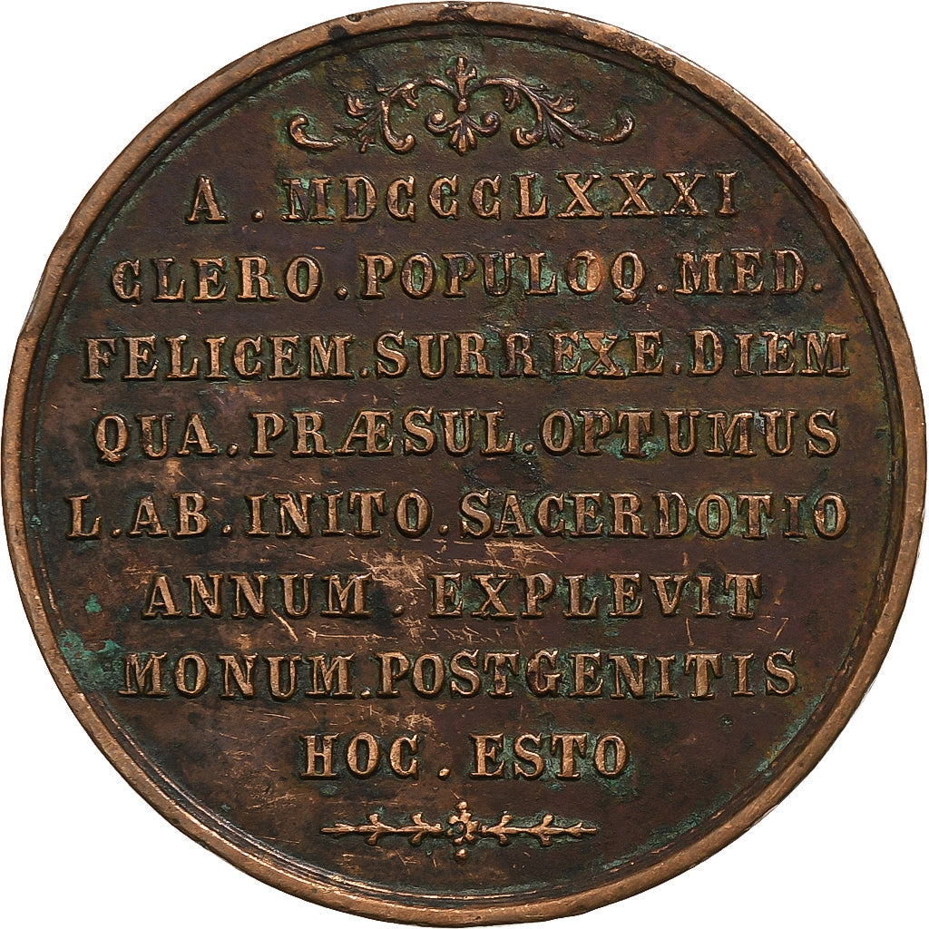 Italie, Médaille, Luigi Nazari di Calabaina, 1881, Bronze, TTB+