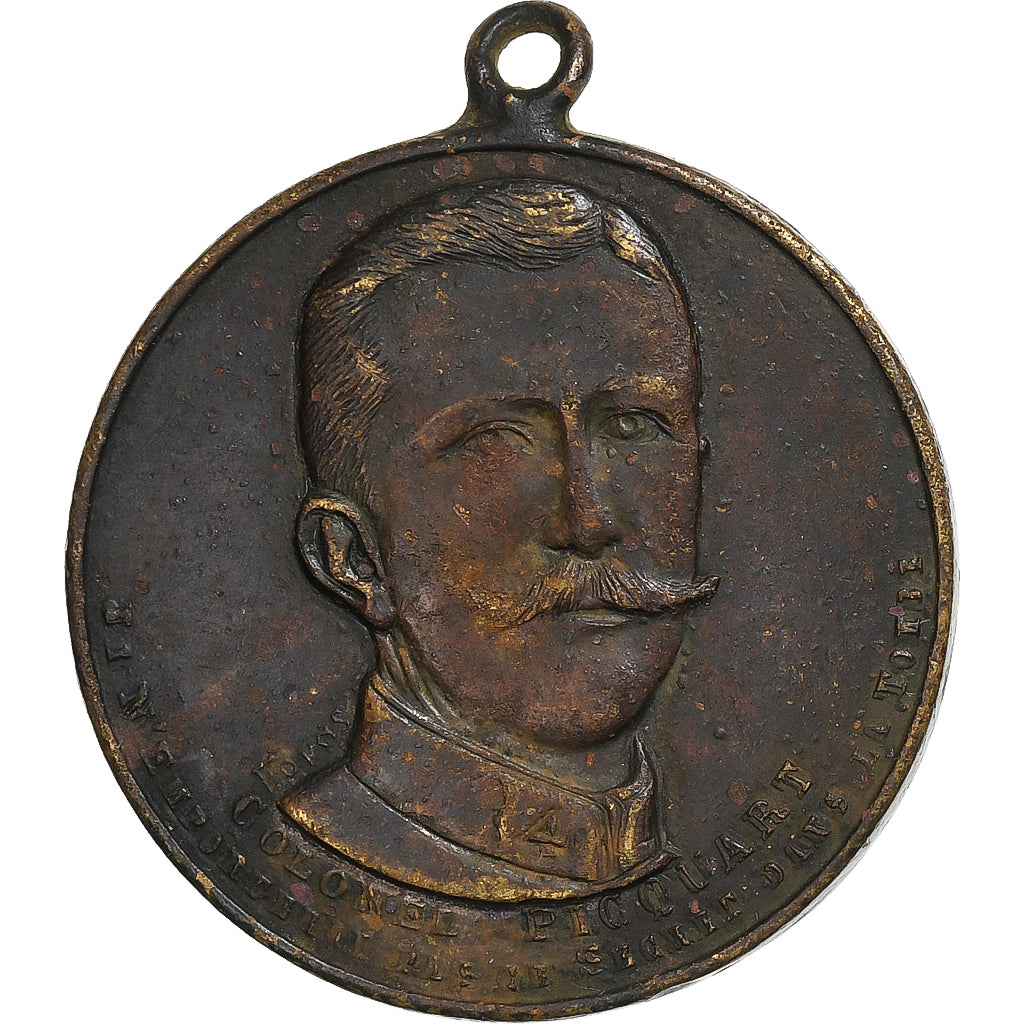 France, Medal, Zola / Picquart, n.d., Copper, AU(50-53)