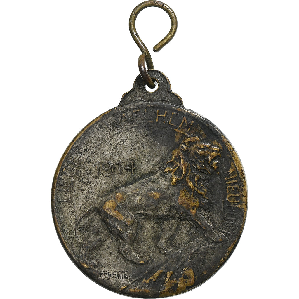 Bélgica, medalha, Albert Ier, Résistance de Liege, Waelhem et Nieuport, 1914
