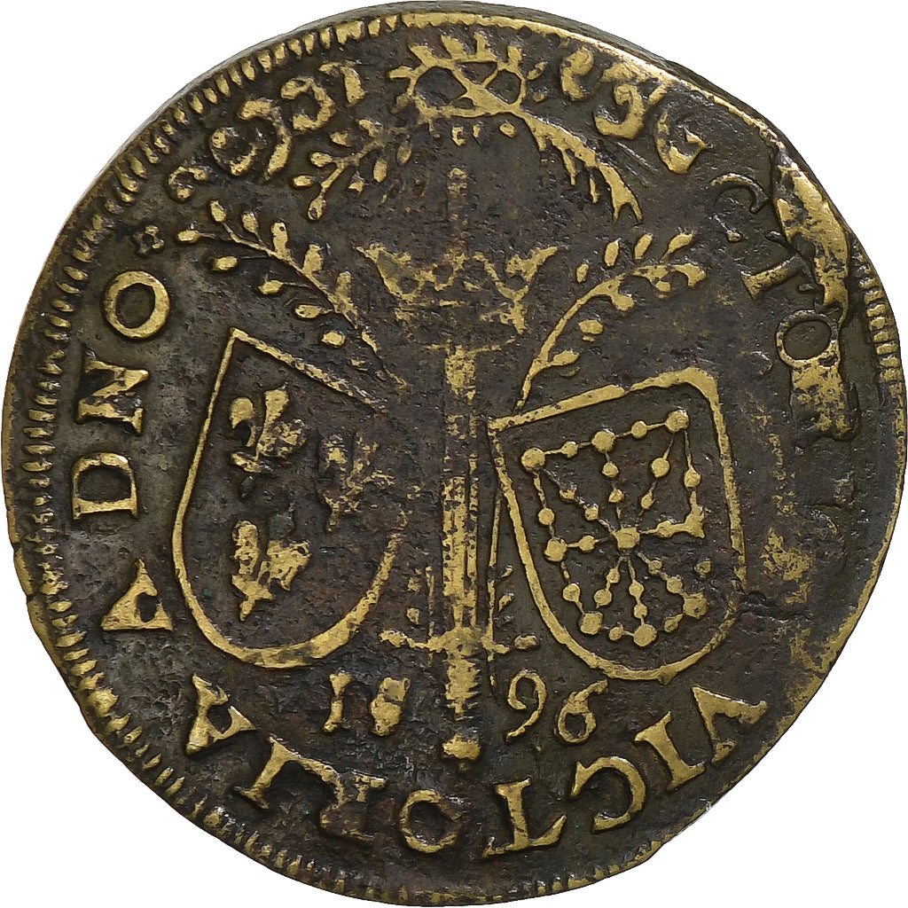 Francia, ficha, Henri IV, 1596, Ottone, MB+