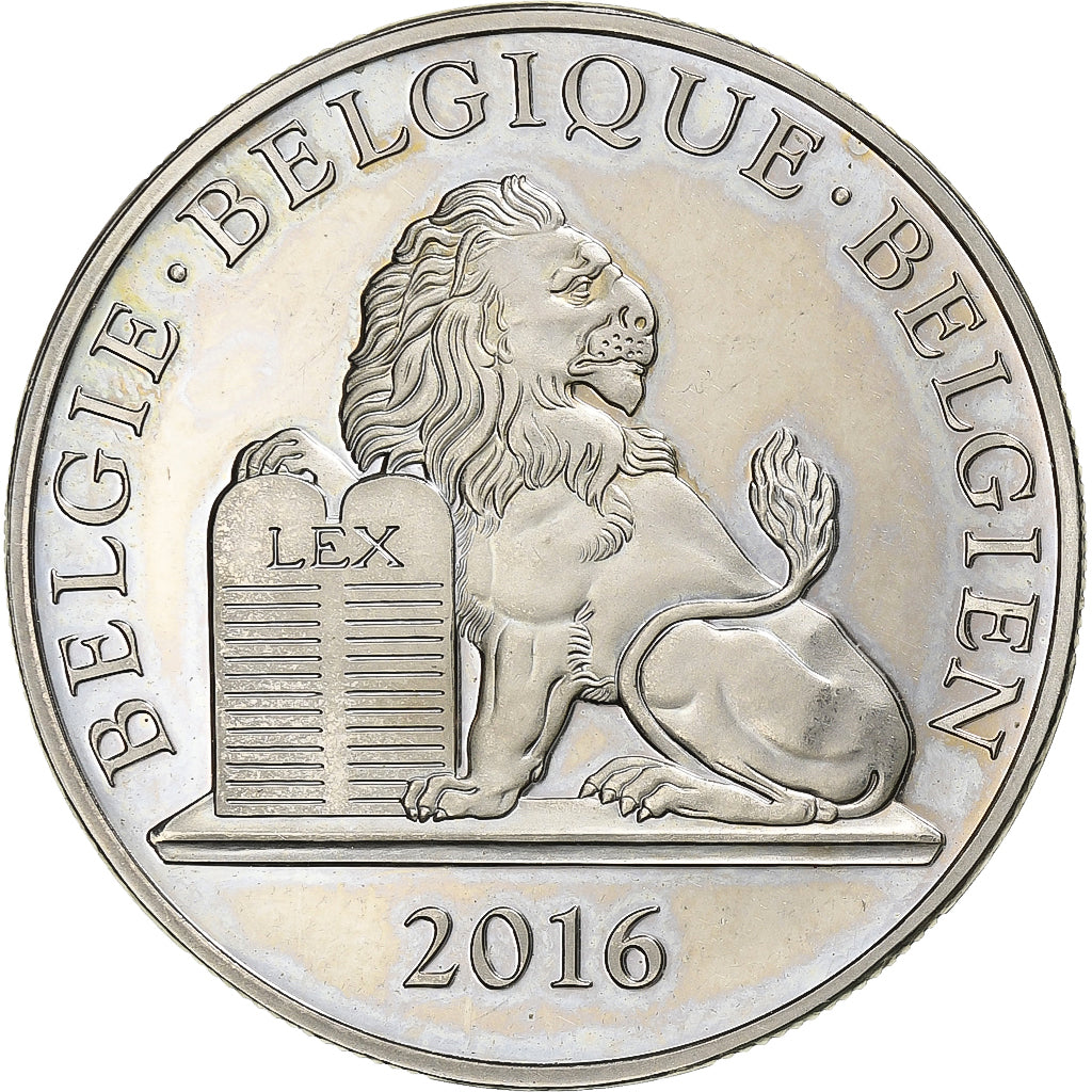 Bélgica, zeton, Belgian Constitution, 185th Anniversary, 2016, Cobre - níquel