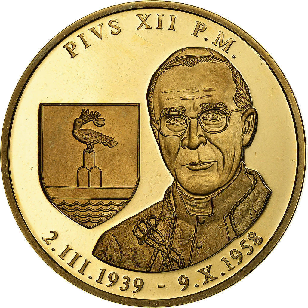 Vatican, Médaille, Pius XII, n.d., Copper Gilt, SUP+