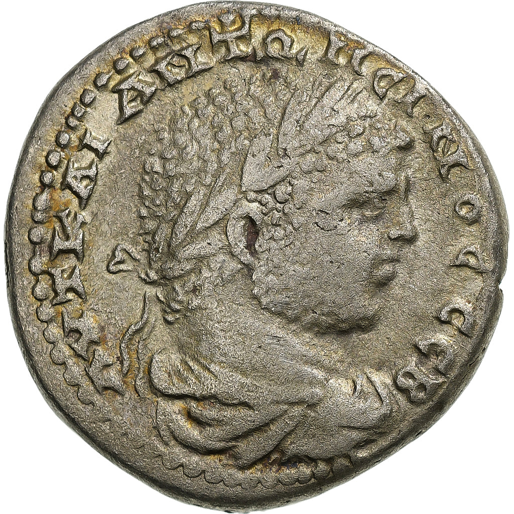 Mesopotamia, Caracalla, Tetradrachm, 215-217, Rhesaena, Billon, AU(50-53)