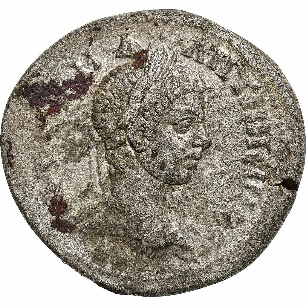 Seleucis and Pieria, Elagabalus, Tetradrachm, 219, Antioch, Billon, AU(50-53)