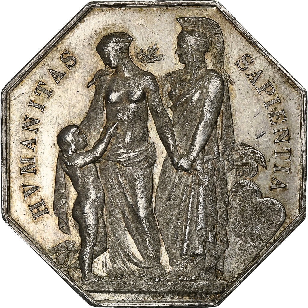 Francia, ficha, Association de Prévoyance du Notariat de France, 1874, Argento