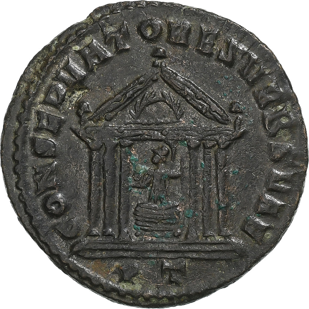 Maxentius, Follis, 307, Ticinum, Bronze, AU(55-58), RIC:84a