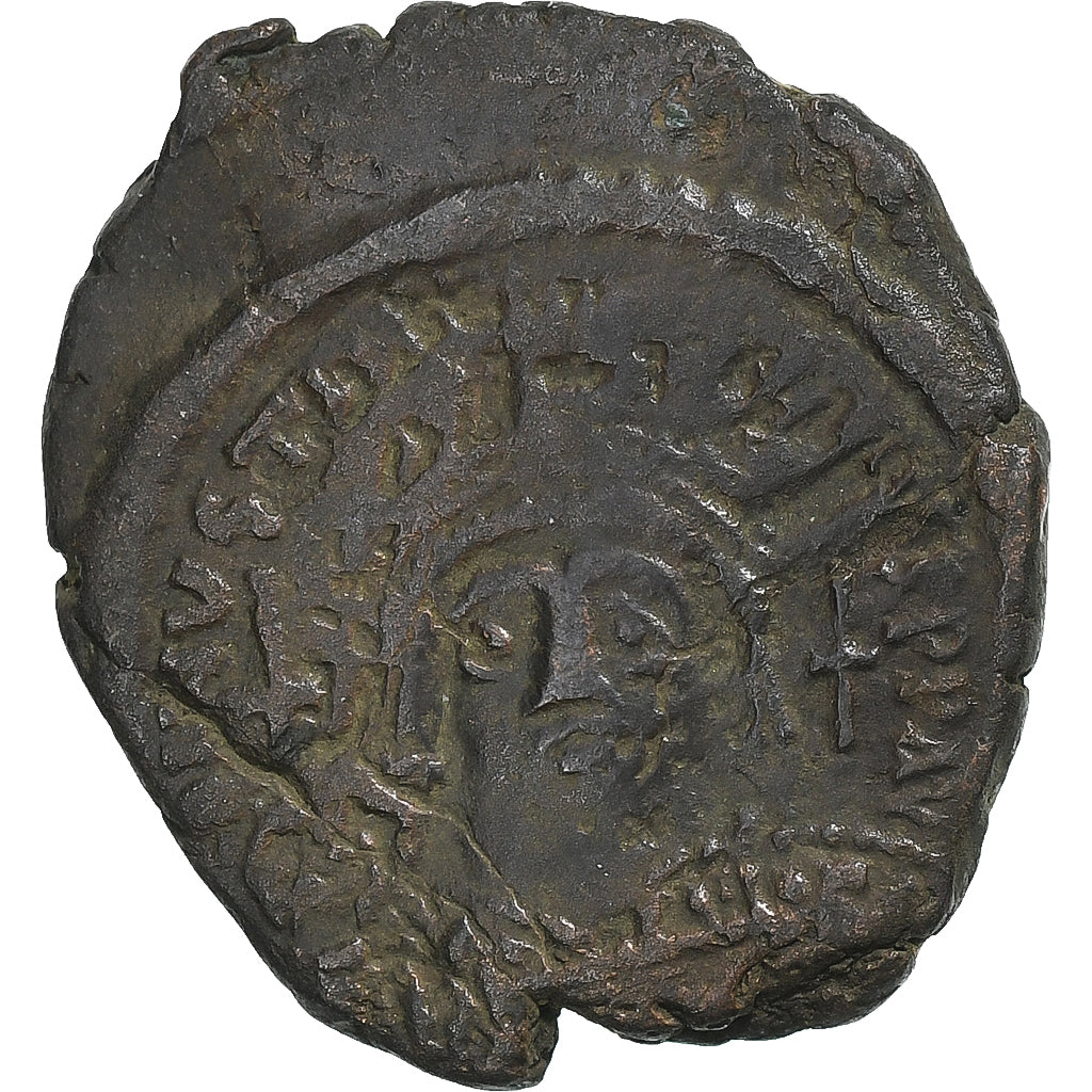 Justinian I, Half Follis, 563-564, Thessalonica, Bronze, EF(40-45), Sear:174