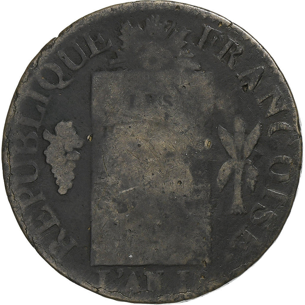 France, Sol aux Balances, 1793 / AN II, Lyon, Copper, F(12-15)